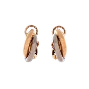 Cartier Trinity Hoop Earrings 18K Tricolor Gold 17.5mm
