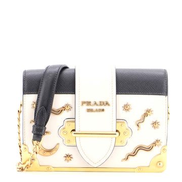 Prada Cahier Crossbody Bag Embellished Leather Small
