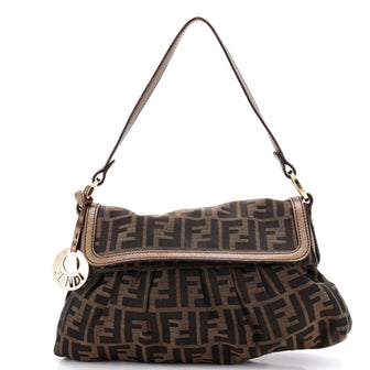 Fendi Chef Flap Bag Zucca Canvas Small