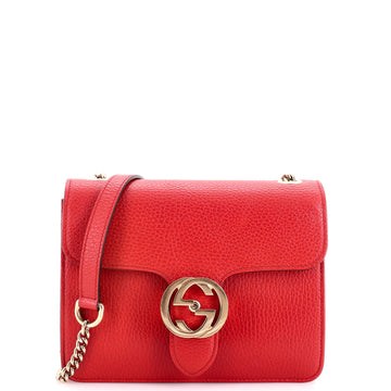 Gucci Interlocking Shoulder Bag Leather Small
