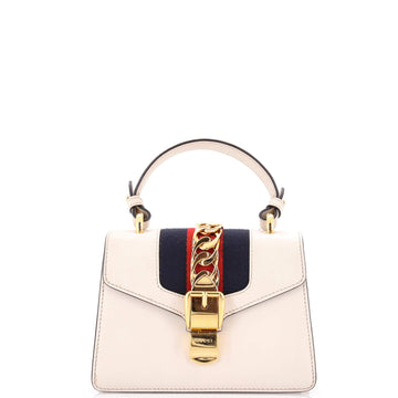 Gucci Sylvie Top Handle Bag Leather Mini