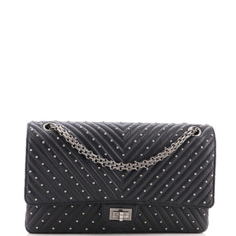 Chanel Reissue 2.55 Flap Bag Studded Chevron Sheepskin 226
