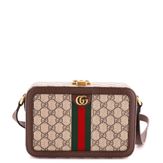 Gucci Ophidia Box Messenger Bag GG Coated Canvas