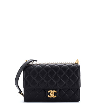 Chanel Chic Pearls Flap Bag Quilted Lambskin Small