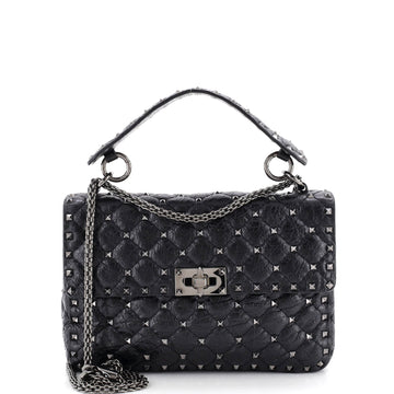 Valentino Garavani Rockstud Spike Flap Bag Quilted Leather Medium