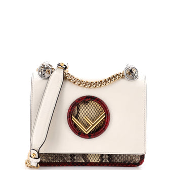 Fendi Kan I F Shoulder Bag Leather and Python Small