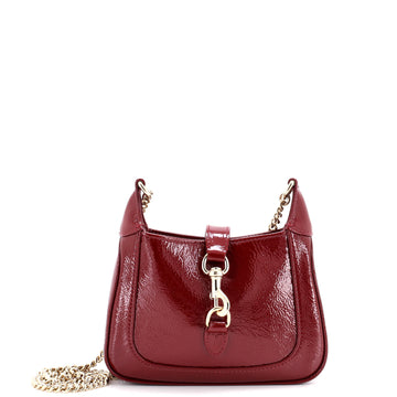 Gucci Jackie Notte Chain Hobo Patent Mini