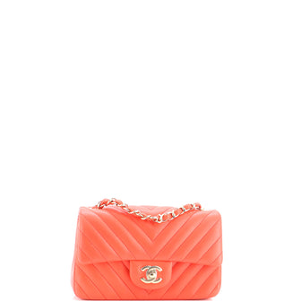Chanel Classic Single Flap Bag Chevron Lambskin Mini