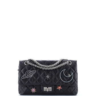 Chanel Space Charms Reissue 2.55 Flap Bag Quilted Aged Calfskin 225