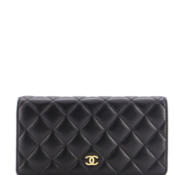Chanel L-Yen Wallet Quilted Lambskin Long