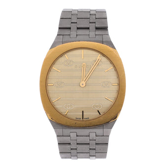 Gucci 25H Quartz Watch Stainless Steel and Plated Metal 34
