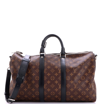 Louis Vuitton Keepall Bandouliere Bag Macassar Monogram Canvas 45