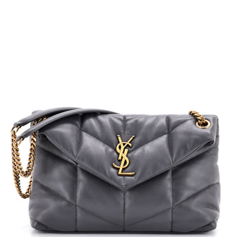 Saint Laurent Loulou Puffer Shoulder Bag Quilted Leather Small