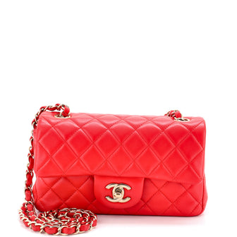 Chanel Classic Single Flap Bag Quilted Lambskin Mini