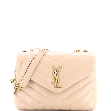 Saint Laurent Loulou Shoulder Bag Matelasse Chevron Leather Small