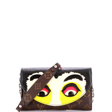 Louis Vuitton Kabuki Chain Wallet Printed Epi Leather and Monogram Canvas