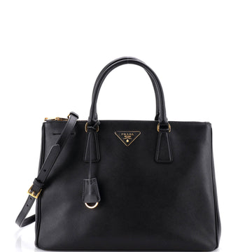 Prada Double Zip Lux Tote Saffiano Leather Medium