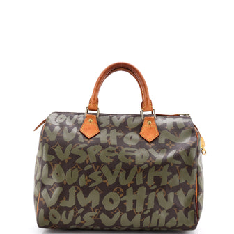 Louis Vuitton Speedy Handbag Limited Edition Monogram Graffiti 30