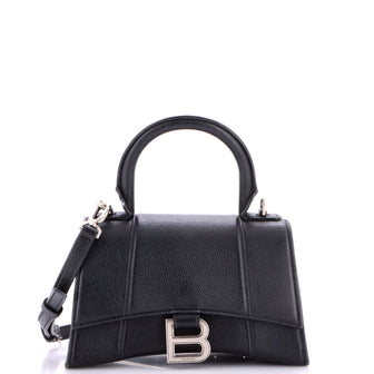 Balenciaga Hourglass Top Handle Bag Leather XS