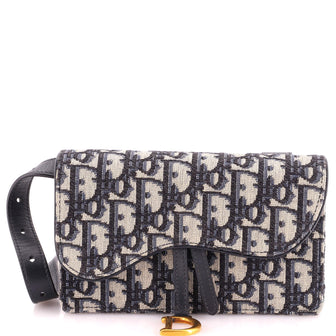 Christian Dior Saddle Rectangular Belt Bag Oblique Canvas