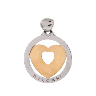 Bvlgari Tondo Heart Pendant Pendant & Charms Stainless Steel with 18K Yellow Gold 43MM
