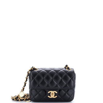 Chanel Casino Royale Charms Square Flap Bag Quilted Lambskin with Enamel Mini