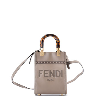 Fendi Sunshine Shopper Tote Leather Mini