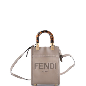 Fendi Sunshine Shopper Tote Leather Mini