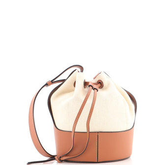 Loewe Balloon Bucket Bag Canvas and Leather Small