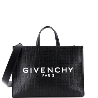 Givenchy G-Tote 4G Embossed Coated Canvas Medium
