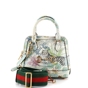 Gucci Tiger Horsebit 1955 Top Handle Bag Limited Edition Printed Leather Mini