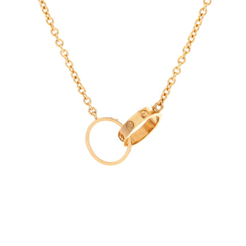 Cartier Love Interlocking Necklace 18K Yellow Gold