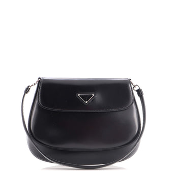 Prada Cleo Flap Shoulder Bag Spazzolato Leather Small