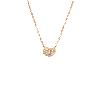 Tiffany & Co. Elsa Peretti Bean Pendant Necklace 18K Yellow Gold with Diamonds 6.5mm