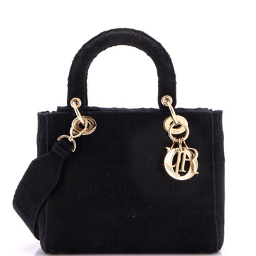 Christian Dior Lady D-Lite Bag Cannage Embroidered Canvas Medium