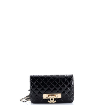 Chanel Golden Class Wallet on Chain Quilted Patent
