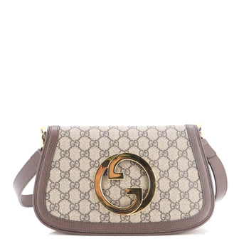 Gucci Blondie NM Chain Flap Bag GG Coated Canvas Small
