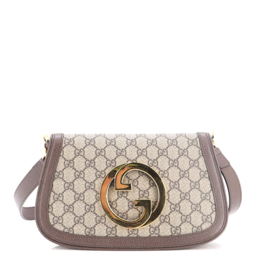 Gucci Blondie NM Chain Flap Bag GG Coated Canvas Small