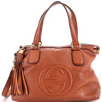 Gucci Soho Convertible Soft Top Handle Bag Leather