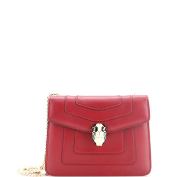 Bvlgari Serpenti Forever Square Shoulder Bag Leather Small