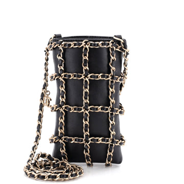 Chanel Tech Me Out Clutch With Chain Lambskin