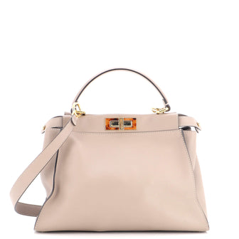 Fendi Peekaboo Bag Leather with Tortoise Detail Regular
