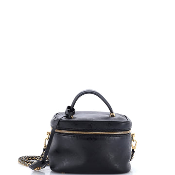 Louis Vuitton Vanity Handbag Monogram Ink Embossed Lambskin PM