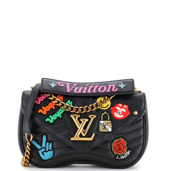 Louis Vuitton New Wave Chain Bag Limited Edition Patches Quilted Leather MM