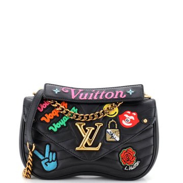 Louis Vuitton New Wave Chain Bag Limited Edition Patches Quilted Leather MM