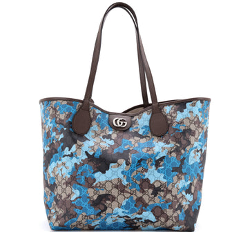 Gucci Ophidia GG Open Tote GG Camouflage Coated Canvas Large
