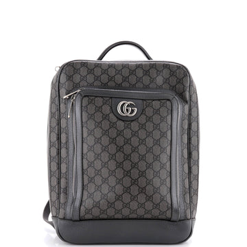 Gucci Ophidia Front Zip Pocket Backpack GG Coated Canvas Medium