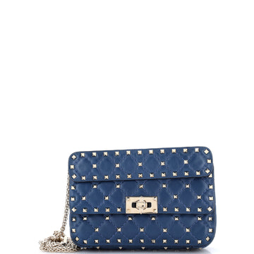 Valentino Garavani Rockstud Spike Flap Bag Quilted Leather Small