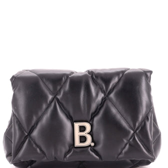 Balenciaga Touch Clutch Quilted Puffy Leather Medium