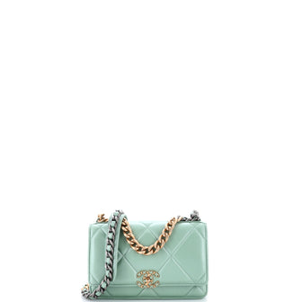 Chanel 19 Wallet on Chain Quilted Iridescent Calfskin